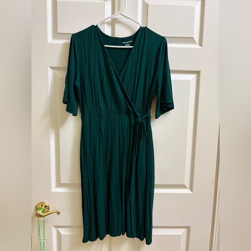 Amazon Essentials Teal Midi Dress